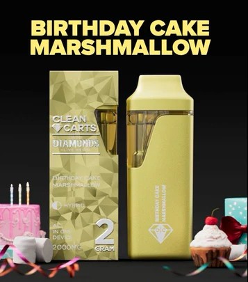 CLEAN CARTS BIRTHDAY CAKE MARSMALLOW